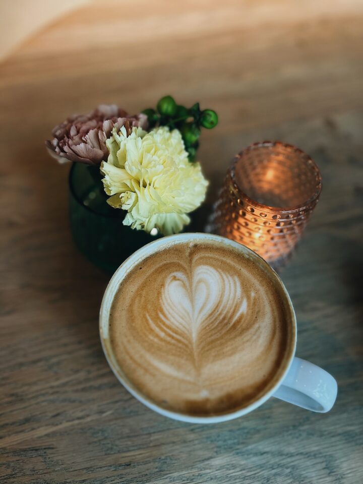 Grønn café butikk kaffe og mat