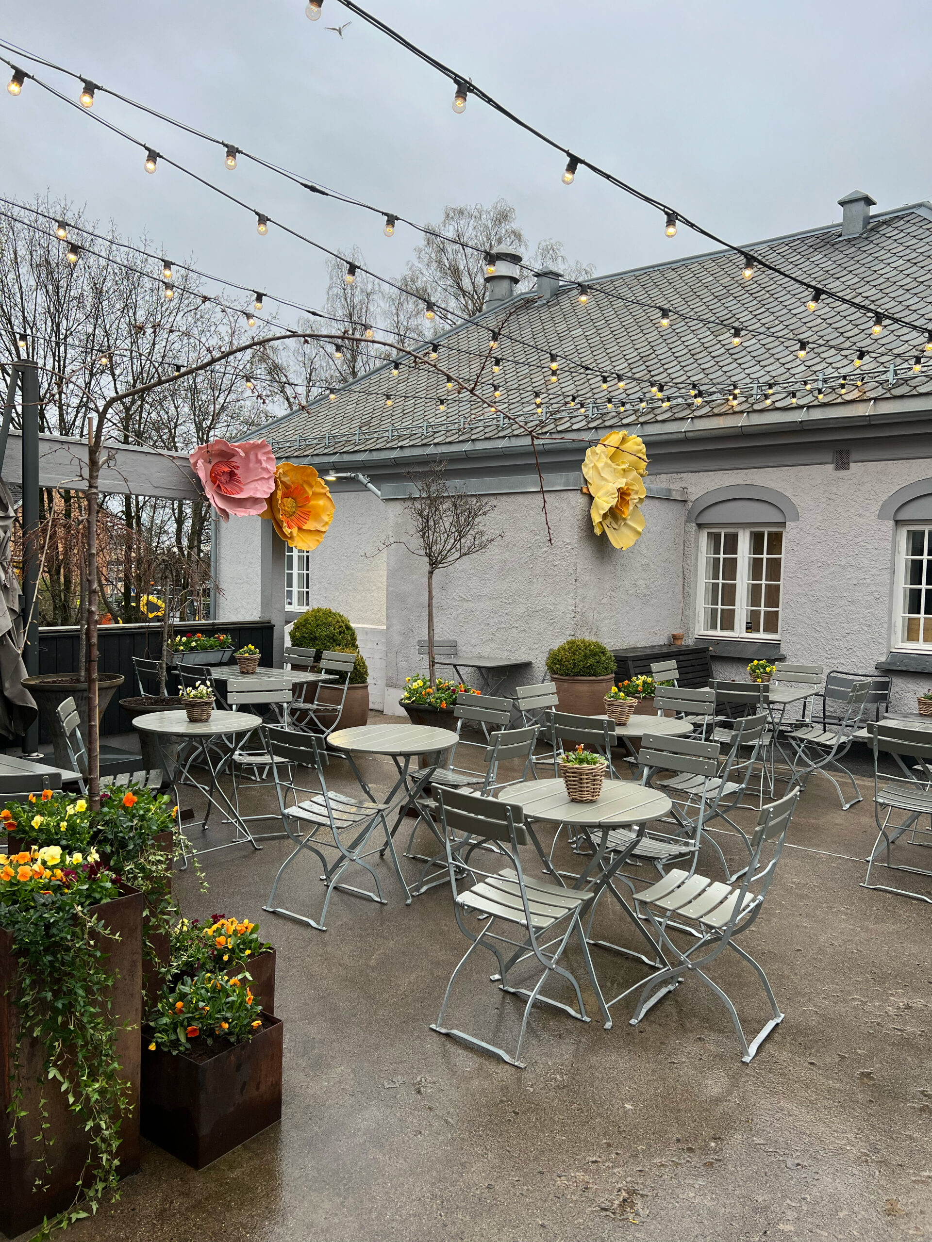 Grønn café utenfor